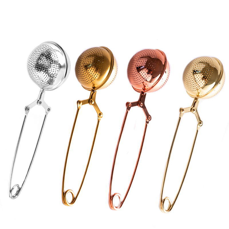 Colored Handle Tea Strainer Ball Stainless Steel Infuser Ball-image-739652866