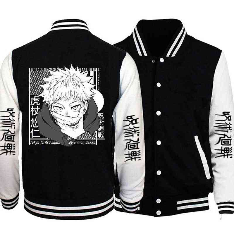 

Jujutsu Kaisen Harajuku Bomber Jackets Women Men's Couple Baseball Jacket Coat Autumn Jujutsu Kaisen Anime Varsity Streetwear Y211221, Gy-jujutsu188b-j129b