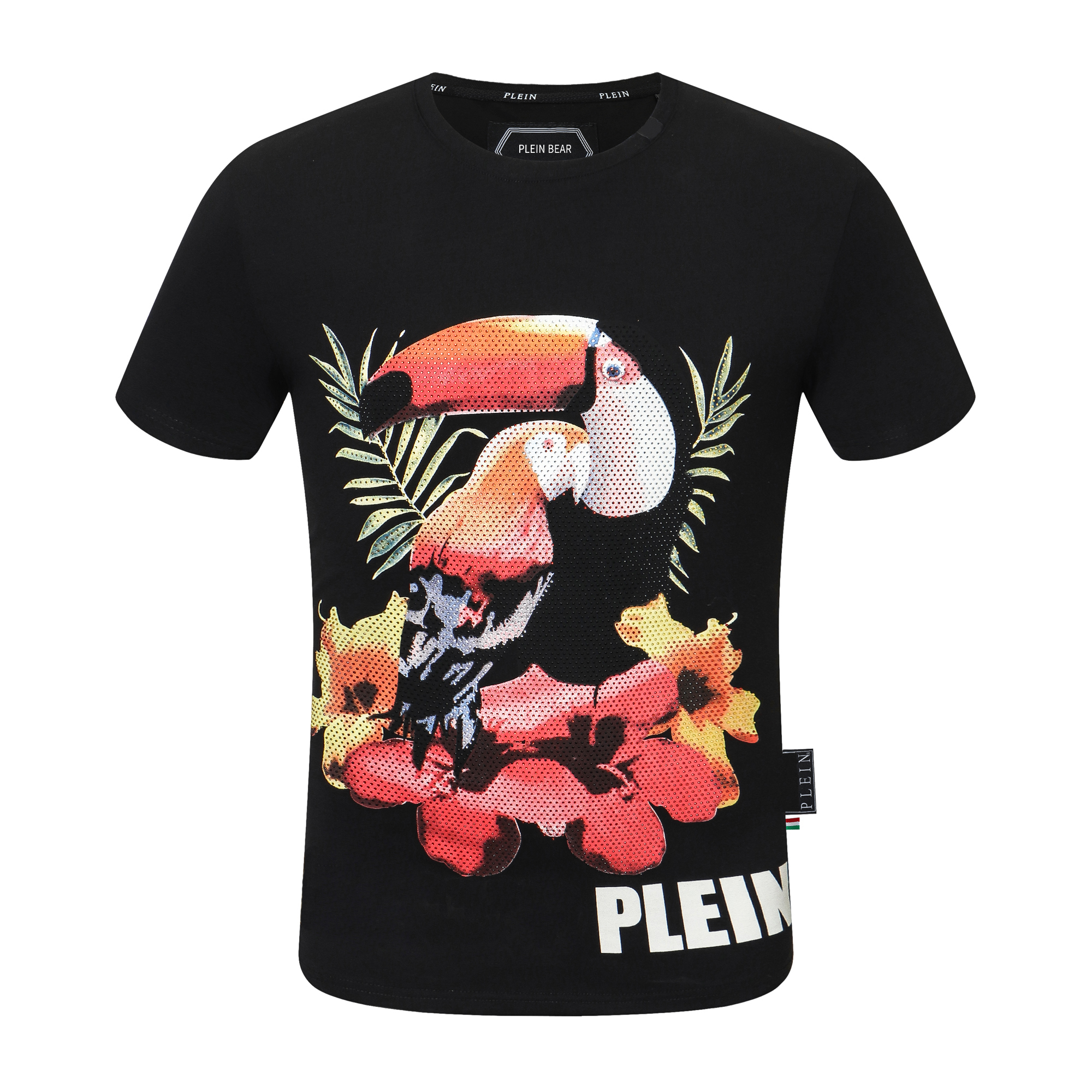 

PLEIN BEAR T SHIRT Mens Designer Tshirts Rhinestone Skull Men T-shirts Classical High Quality Hip Hop Streetwear Tshirt Casual Top Tees PB 16523, Black