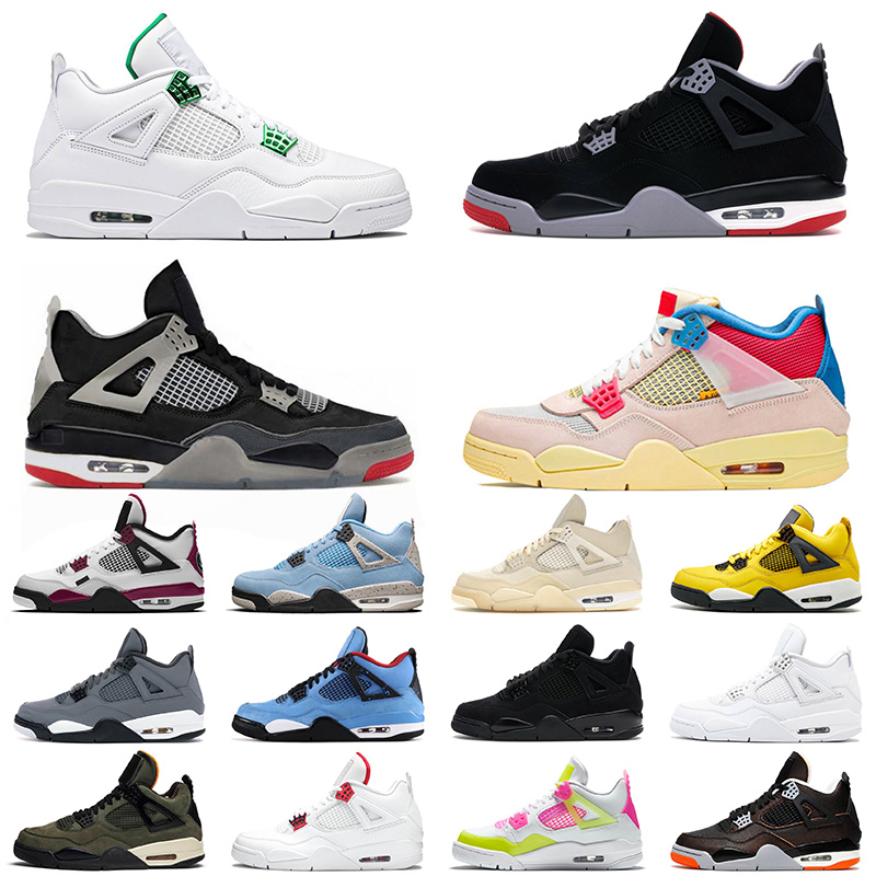 

High Quality Bred 4 4s IV Basketball Shoes Guava Ice Mens Womens Sports Jumpman Cool Grey Raptors Pure Money Outdoor Sneakers Trainers 36-47