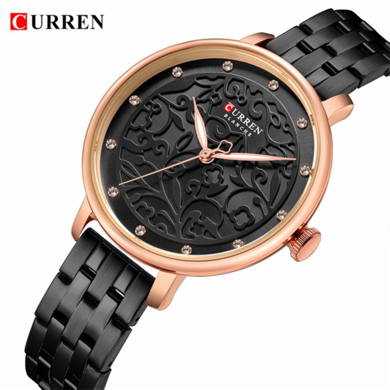 

Wristwatches CURREN Womens Watches Fashion Exquisite Ladies Girls Bracelet Wristwatch Gift Waterproof Female Clock Montre Femme, Slivery;brown