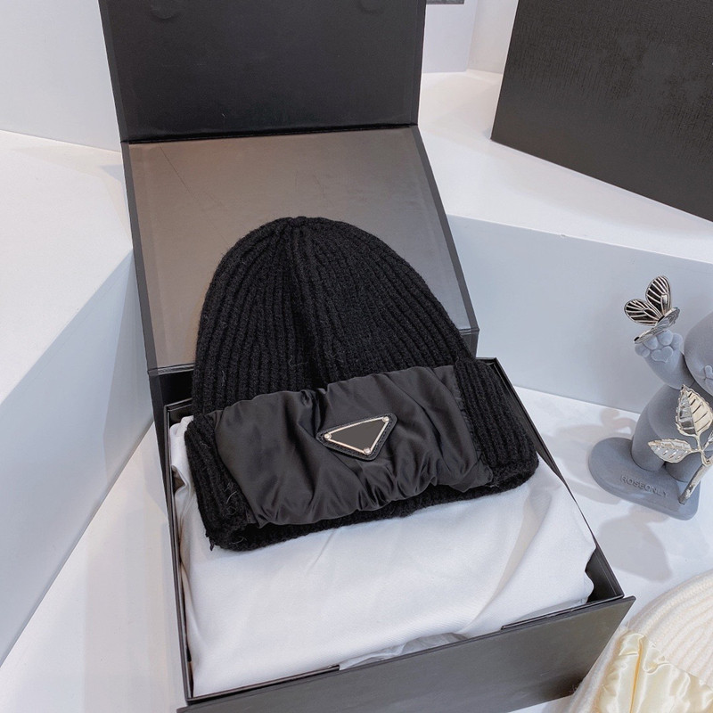 

Fashion Unisex Spring Winter Hats for Men women Knitted Beanie Wool Hat Man Knit Bonnet top quality Beanies hip-hop Gorro Thicken Warm Cap, Blue;gray