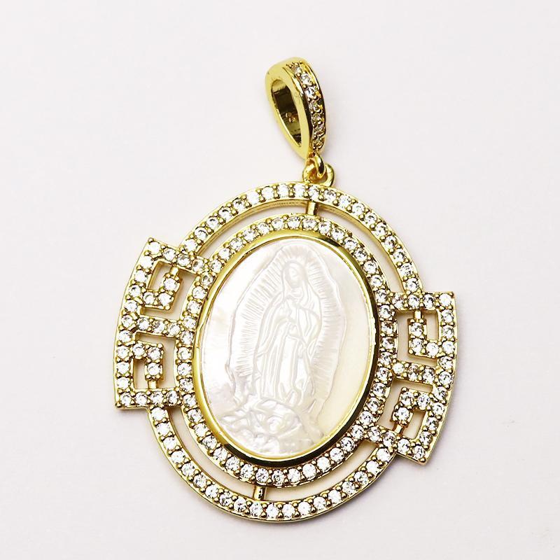 

Strands Shell Pendants Virgin Mary Zircon Necklace Jewels Jewelry For Women 41024 Chains