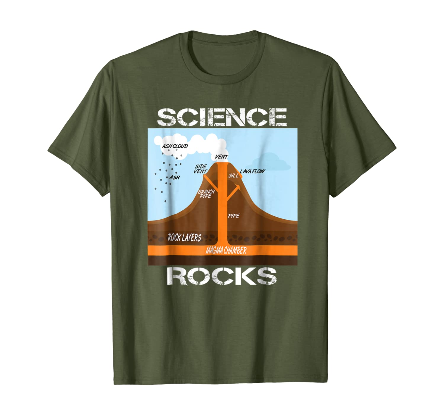 Science Rocks Volcano Tshirt Science Camp Tee-image-698500619