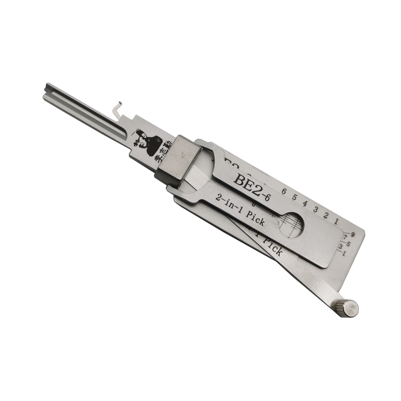 

Original Lishi 2 in 1 BE2 6-Pin Lock Pick for Open Locksmith Door House Key Opener