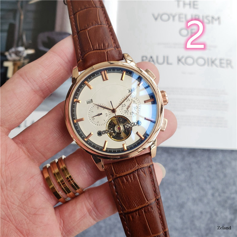 

2021 All dials work tourbillon Five stitches Automatic mechanical watches high quality Fashion Men sport Watch Stainless steel Top brand WristWatches