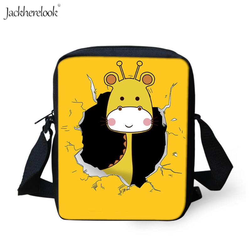

School Bags Jackherelook Printed Women Mini Crossbody Messenger Casual For Children Girl Boy Cartoon Animal Custom Girls Shoulder Bag