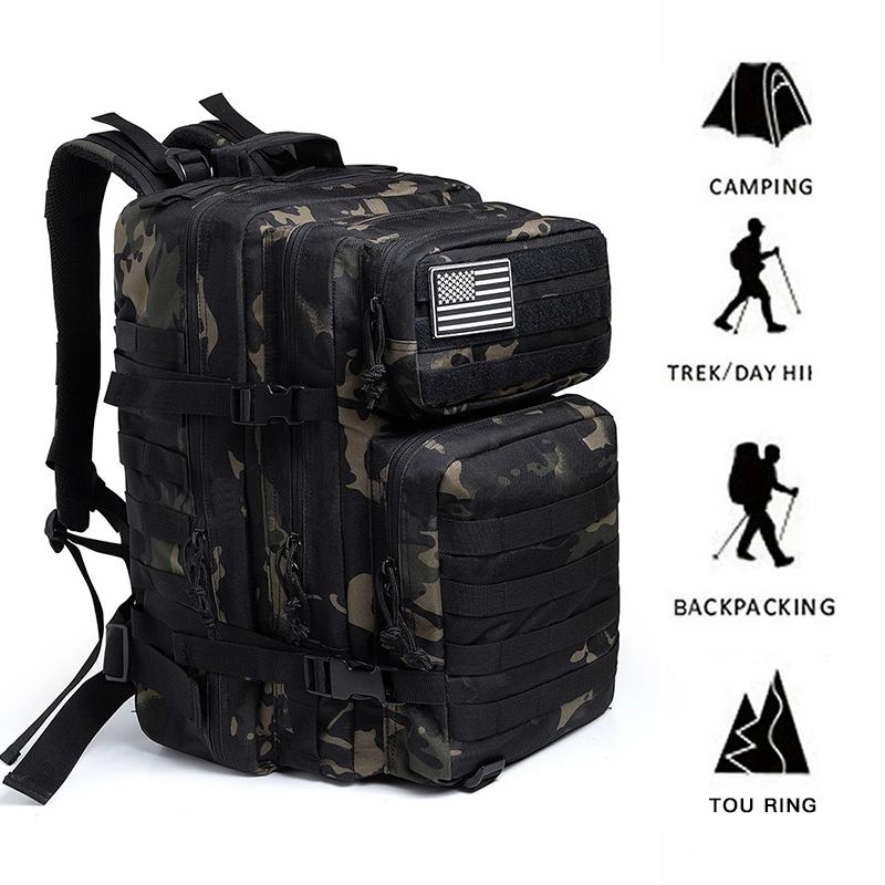 

Backpack 50L Large Capacity Camping Fashion Hiking Bbag Military Tactical Bags Waterproof Molle Bag Rucksack Outdoor Travel