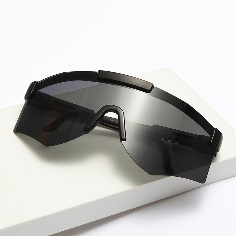

High Quality Oversized Sun Glasses Polarized Mirrored Pink Lens TR90 Frame UV400 Protection Men Sport Pit Viper Oculos Sunglasses, White;black