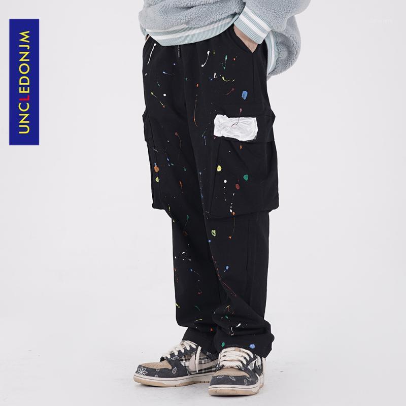 

Multi-pocket Overalls Street Wear Safari Style Techwear Men Clothing Hip Hop Cargo Pants Trousers ED-Y812 Men's, Black