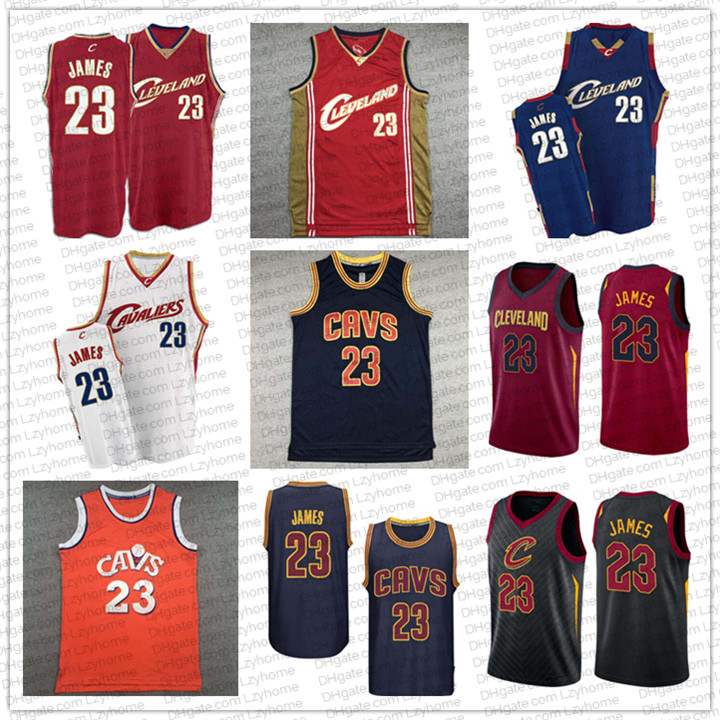 

Vintage Collin 2 Sexton LeBron 23 James Basketball Jerseys Cleveland Cavaliers Nba Men retro jersey, Black;red