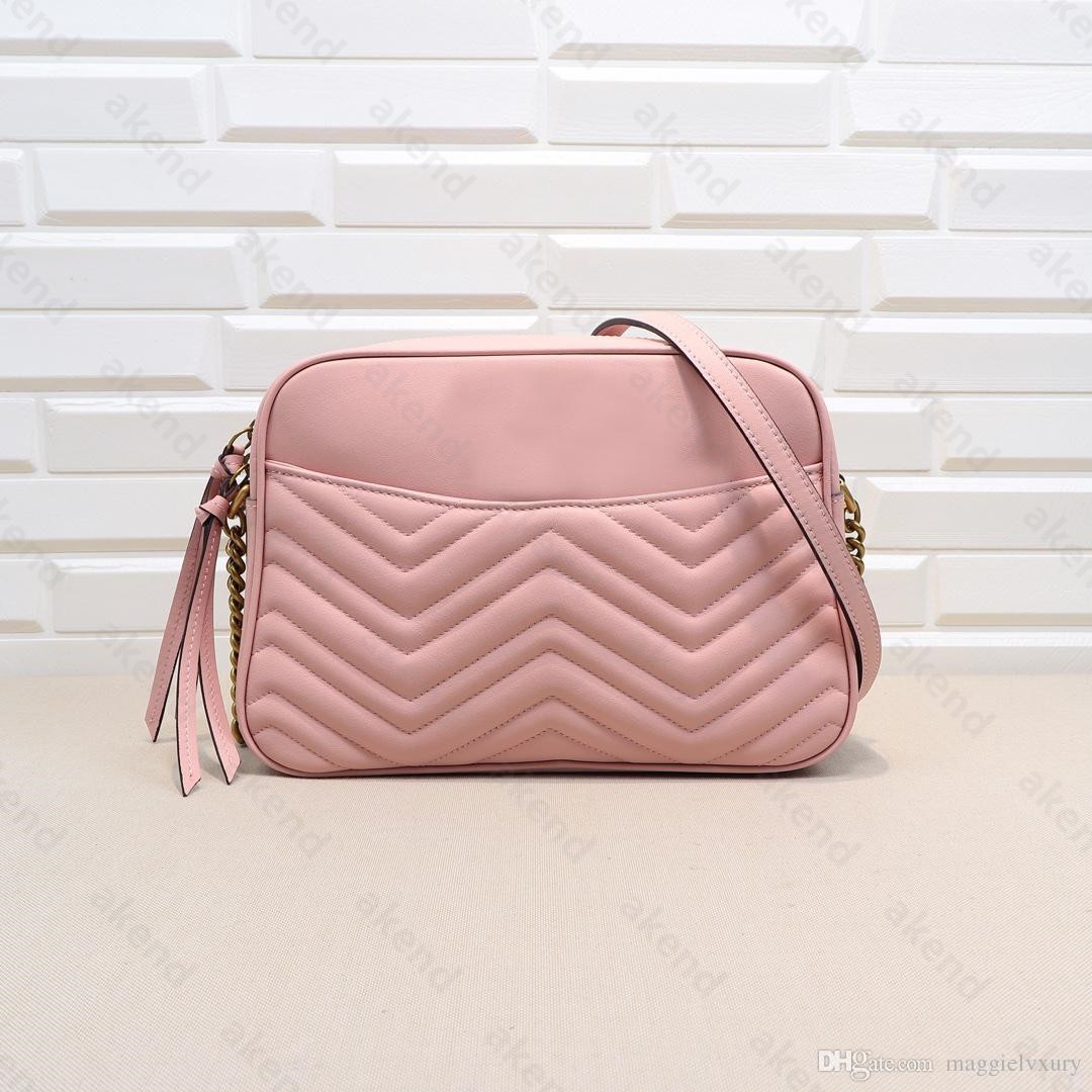 

TOP Quality Ladies' luxury Designer Brand totes Logo Geniue Leather Shoulder Bags Women's Chain Wave Pattern handbags foums free Drop Basic Corssbody Bag purse, White