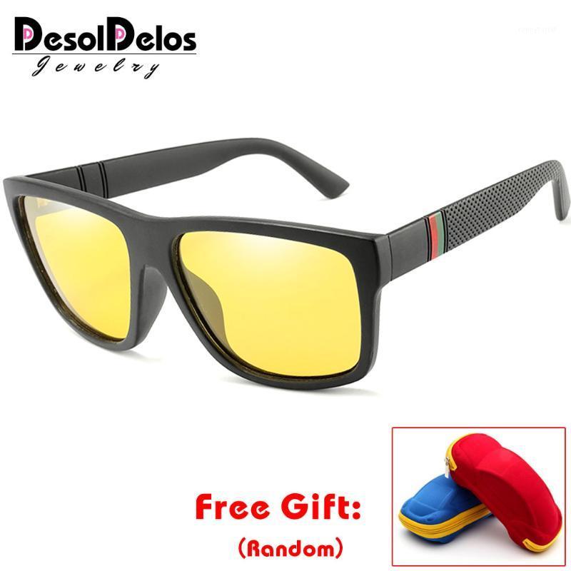 

Sunglasses Polarized Women Square Sun Glasses For Driving UV400 Mirror Men Goggles With Box