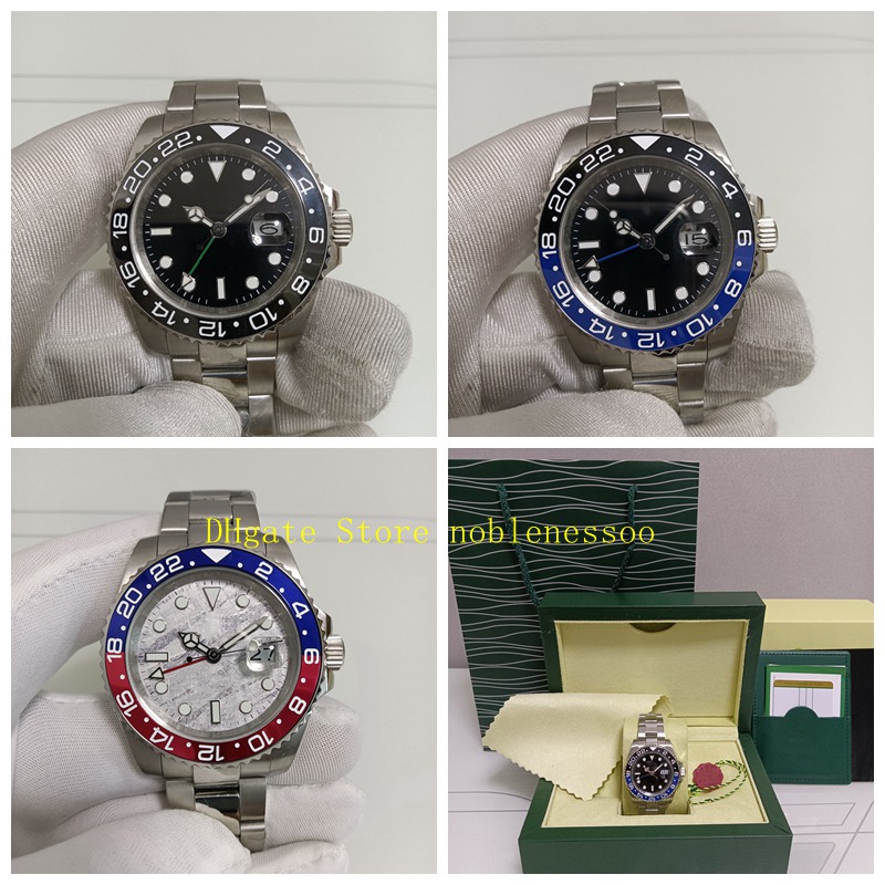 

6 Style Real Photo With Original Box Watches Men's II Batman 116710BLNR Blue Black Ceramic 40mm 116710 Stainless Steel Bracelet Automatic Mechanical Mens Watch, 01