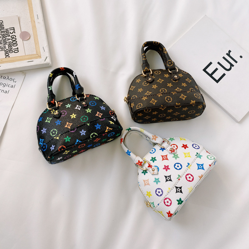 

Fashion Style Girl's Messenger Bag Summer Printing Kids Handbags Mini Tote Purse Princess Shell Bags Portable Decoration Wallet, Pick colors and quantity