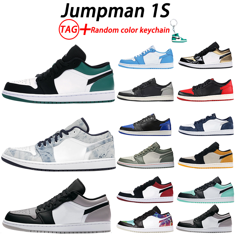 

Green Breathable Basketball Shoes Jumpan1s OG Low Cut UNC Obsidian University Blue Royal Toe Men's and Women's Sneakers, Customize