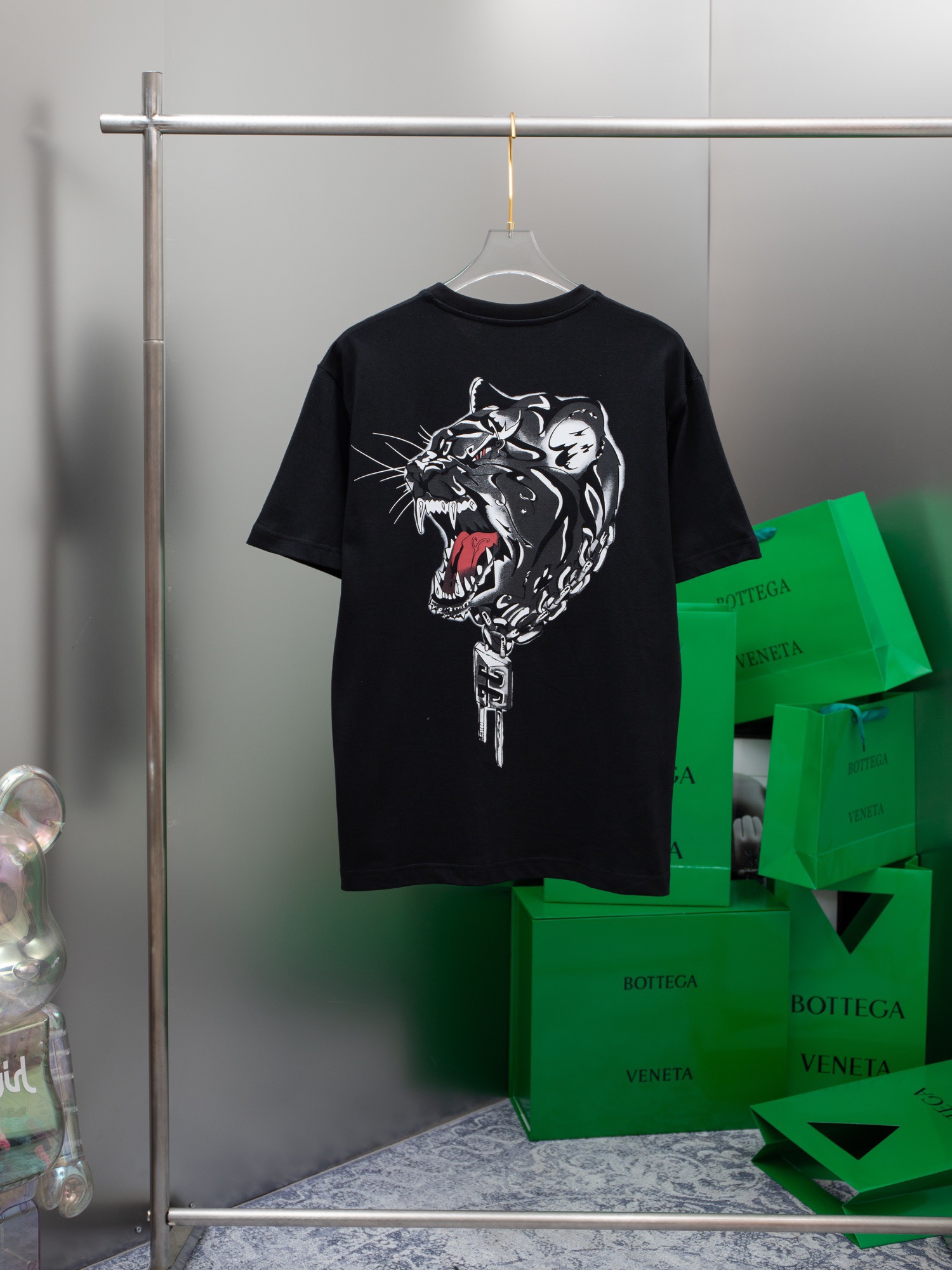 

2022ss spring and summer new high grade cotton printing short sleeve round neck panel T-Shirt Size: m-l-xl-xxl-xxxl Color: black white A133