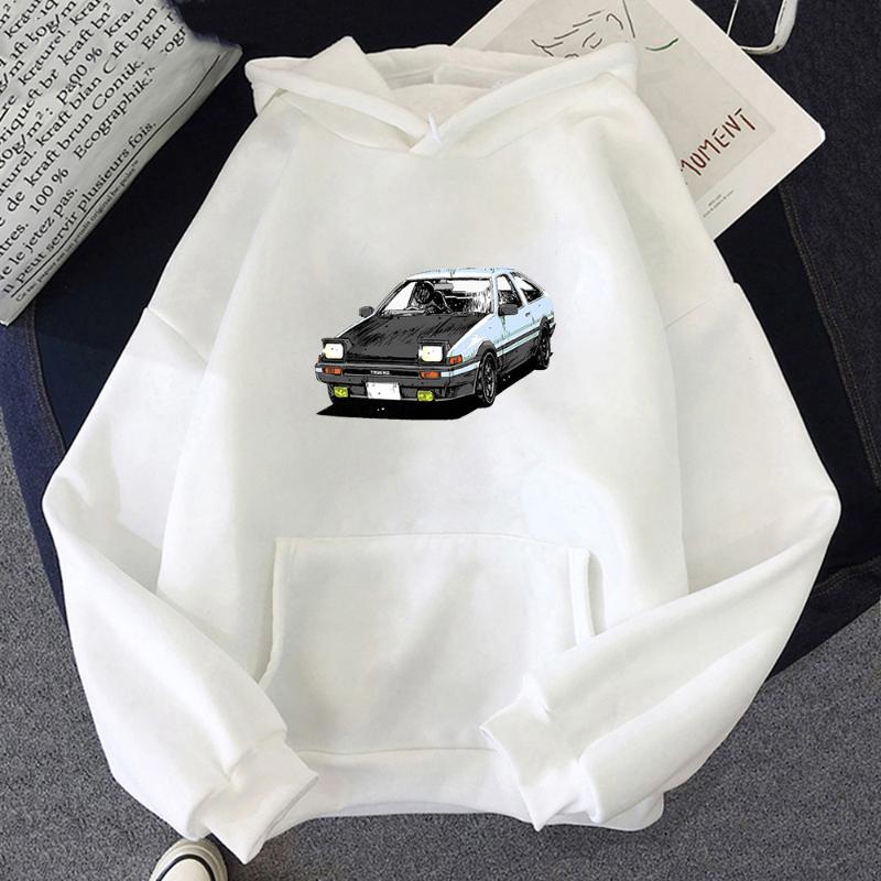 

Men' Hoodies & Sweatshirts AE86 Print Hoodie Men Women Fashion Streetwear Hip Hop Sweatshirt JDM Automobile Culture Anime Top Long Sleeve P, White
