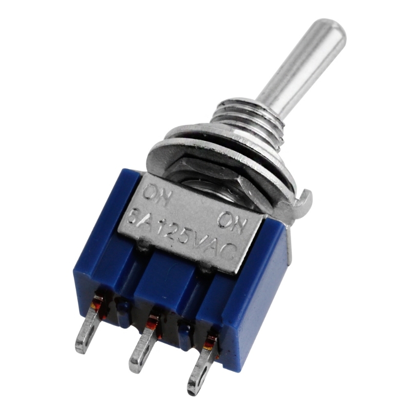 Miniature Tuimel switch Single Pole Double Throw Spdt (MTS102) Op-Op 125VAC 6A 1/4 &quot;Mounting MTS-102-image-692856214