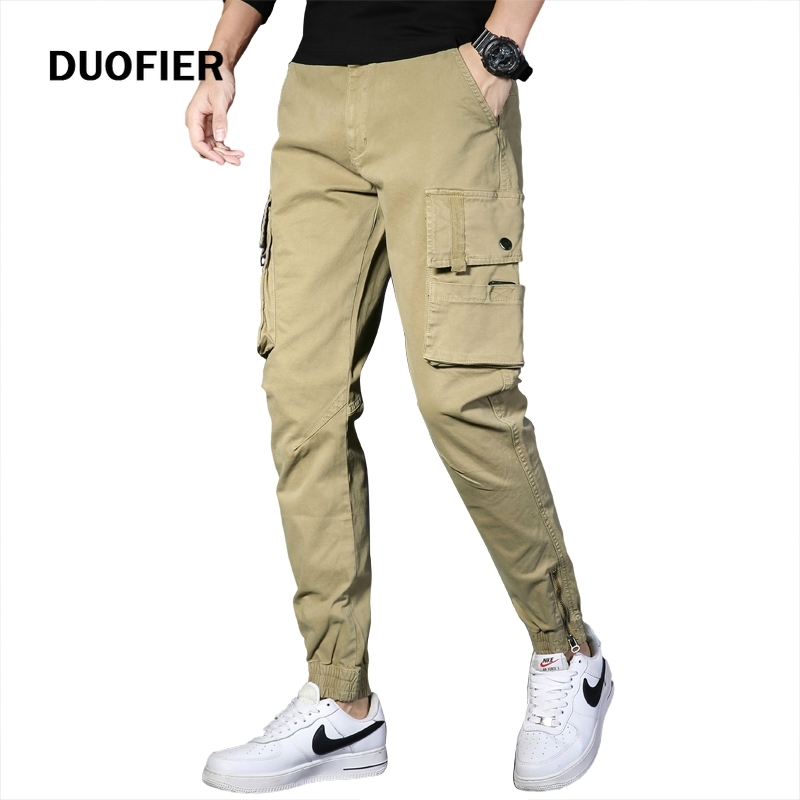 

Men Joggers Cargo Trousers Pants Clothing Korean Streetwear Safari Style Pants Mens Pockets Cotton Harajuku Trousers 210603, Bl9081grey blue
