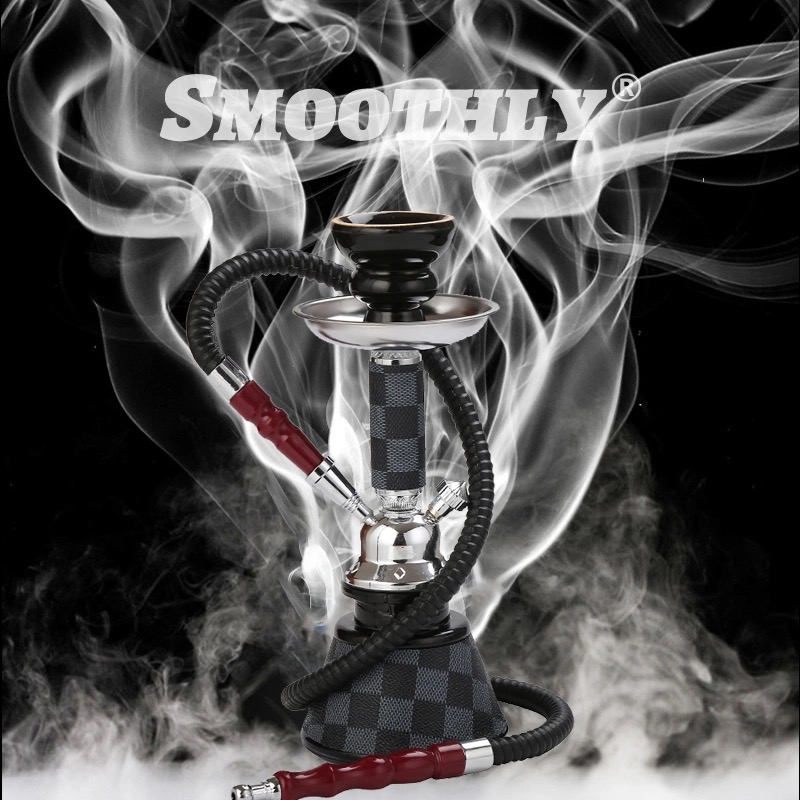 

30Cm Tall Hookah Glass Leather Pattern Club Bar Family Water Smoking Cigaret Filter Holder Tobacco Pipes Portable 2021 Smoke Accessories In Stock