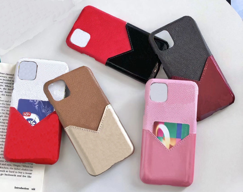 

Luxury insert card phone cases for iPhone 12 Pro max mini 11 11Pro X XS XR XSMAX shell PU leather designer 11promax 12promax cover A01