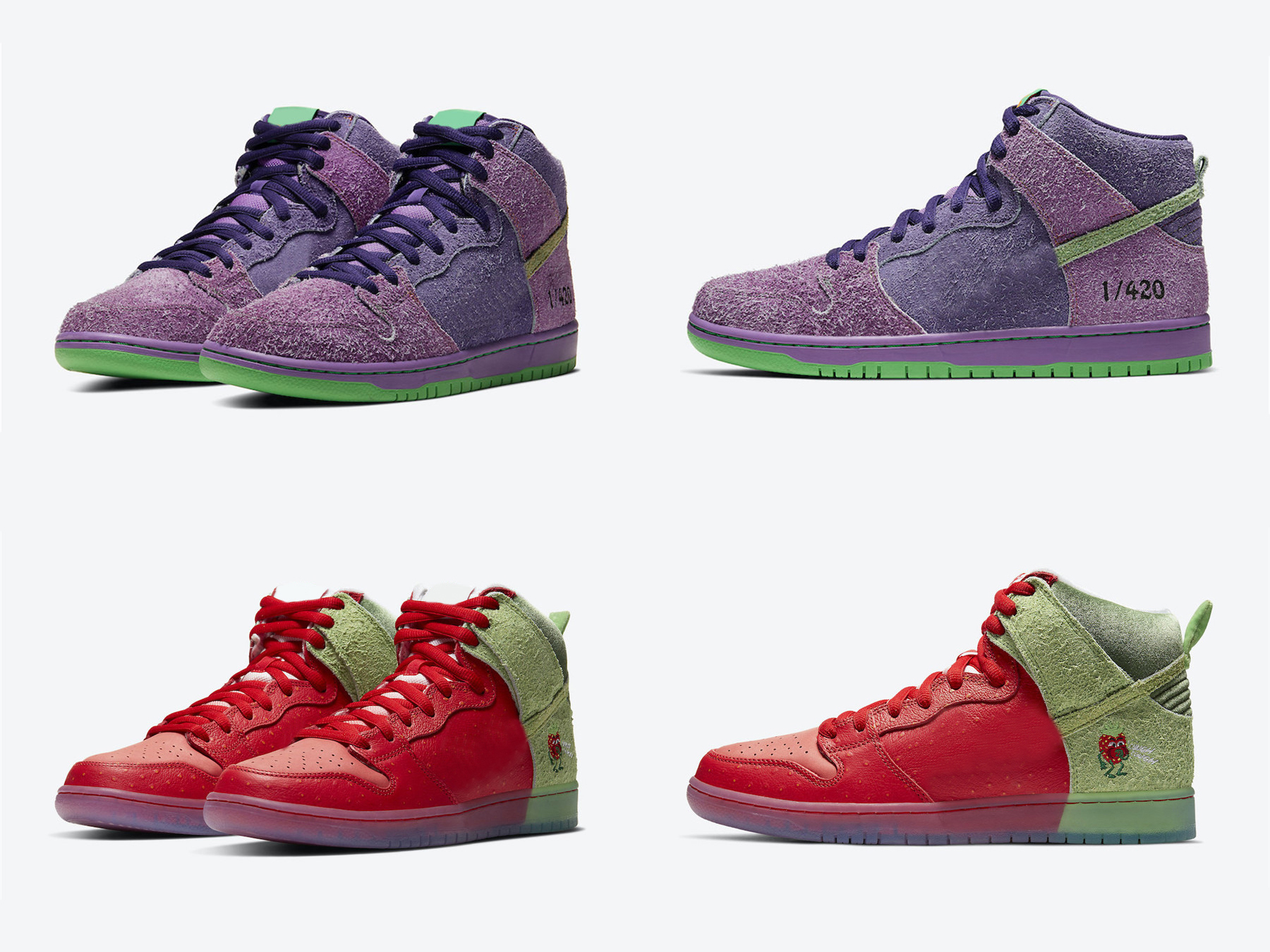 

Authentic Dunk High Pro SB Reverse Skunk Purple Strawberry Cough Men Shoes University Red Spinach Green Magic Ember Outdoor Sports Sneakers With Original Box 36-46, Customize