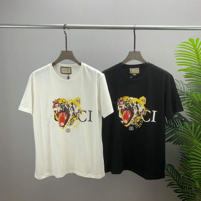 

2022ss Spring/Summer Trend Fashion Short Sleeve T-Shirt High Quality Jacquard Women's Men's Clothing Size: m~xxxl Color: Black and White k675