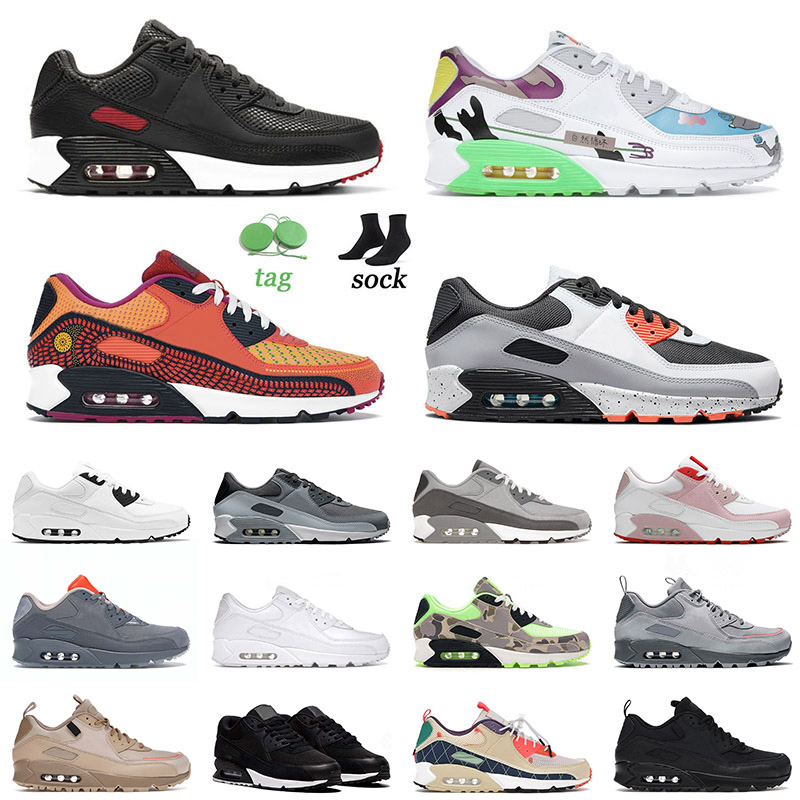 

90 Shoes Mens Womens Running Sports Size 12 Flyleather Muertos Black White Light Smoke Grey Suplus Desert Camo 90s Trainers Sneakers 36-46, B31 36-40