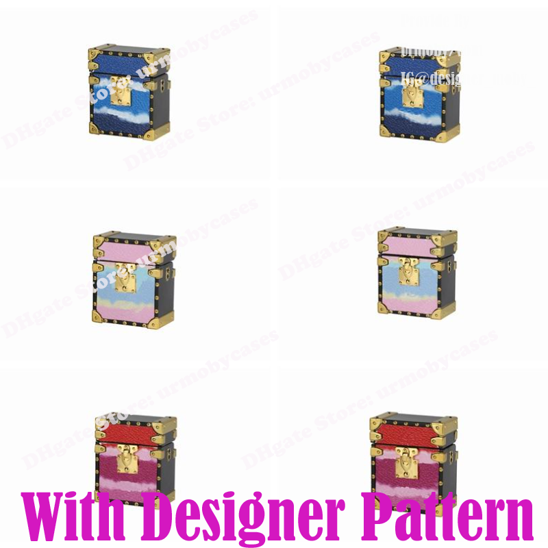 

Designer Fashion Creative earphones protective case Metal hook square cover for Apple airpods pro 1/2 drop shipping