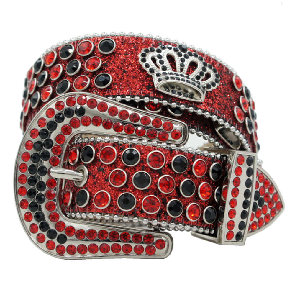 

Newt Rhintone belt Y2k Punk Hot Girl Style Buckle Genuine PU Leather Diamond 3.8cm Width Cool Ladi LZBW, Black