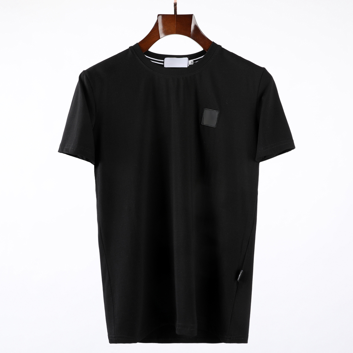 

CP topstoney T-shirt Summer basic cotton short sleeves News badge shorts sleeve fashion casual loose Simple islends clothing, White;black