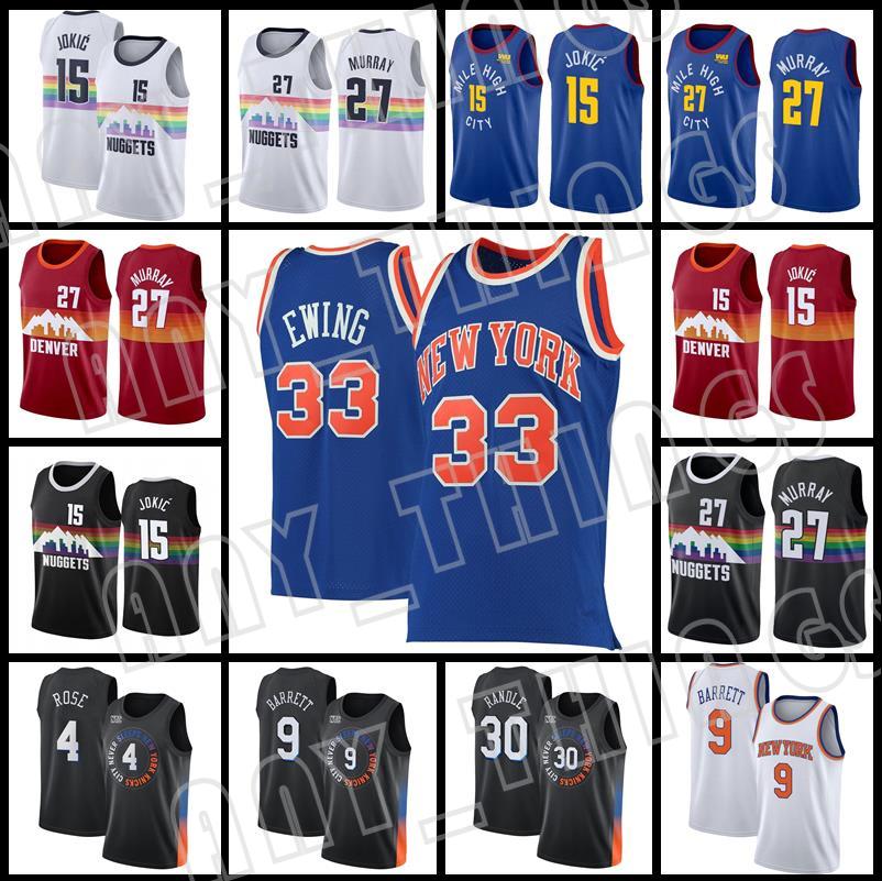 

Patrick 33 Ewing Retro 15 Jokic Basketball Jamal 27 Murray Julius 30 Randle Nikola Derrick 4 Rose York Kemba 8 Walker Jersey Knick 75th Anniversary New, Men jesery