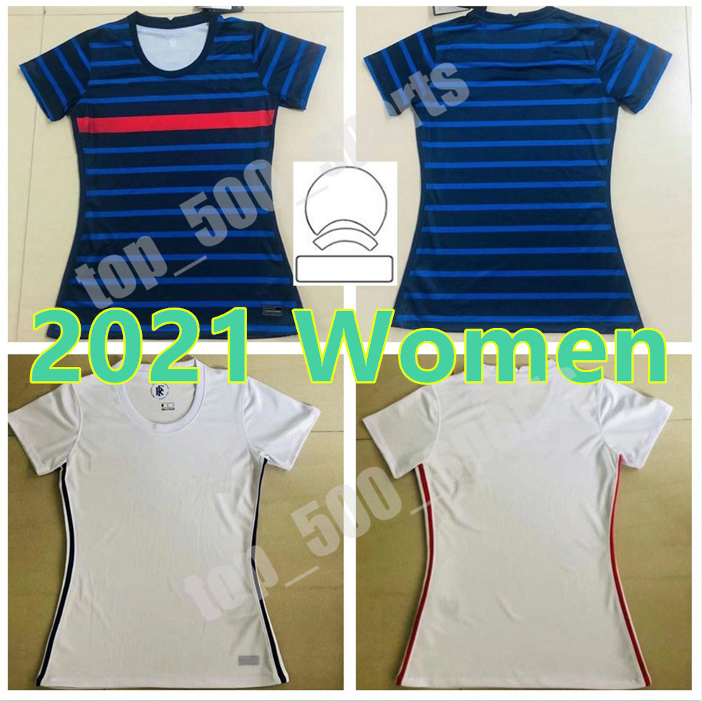 

2021 National Team Woman 21 22 France Soccer Jersey Women 10 MBAPPE GRIEZMANN POGBA GIROUD ZIDANE KANTE francia Home Away Football Shirt