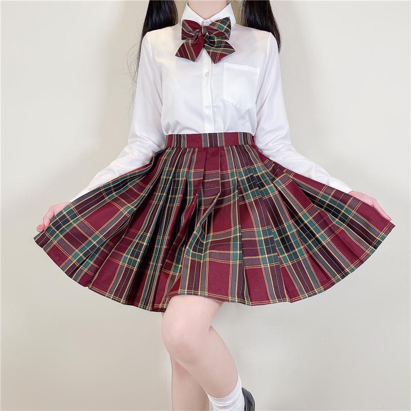 

Clothing Sets 17 Style Japanese XS-2xl Student Girls School Uniforms Costume Women Sexy JK Suit High Waist A-Line Pleated Skirt Set Seifuku, 3 pieces set h