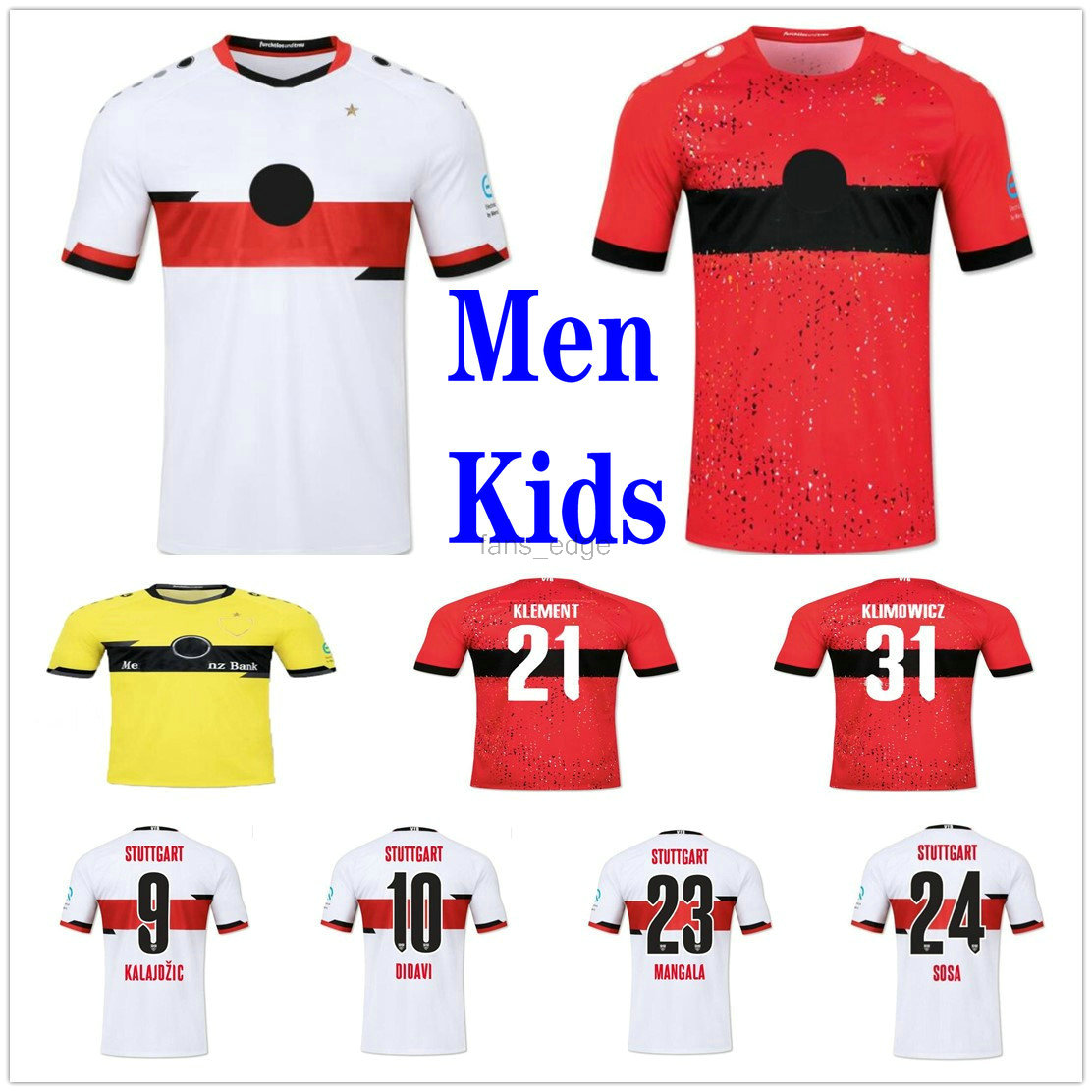 

2021 2022 VFB Stuttgart Soccer Jerseys KALAJDZIC DIDAVI WAMANGITUKA GOMEZ GONZALEZ MANGALA MANNER KINDER Custom 21 22 Home Away Men Kids Kit Football Shirt Uniform, White men sizes s-xxl