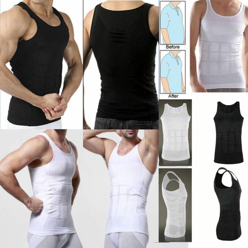 

Men' Body Shapers 2021 Solid Tank Tops Men Slimming Tummy Shaper Vest Underwear Shapewear Belly Waist Girdle