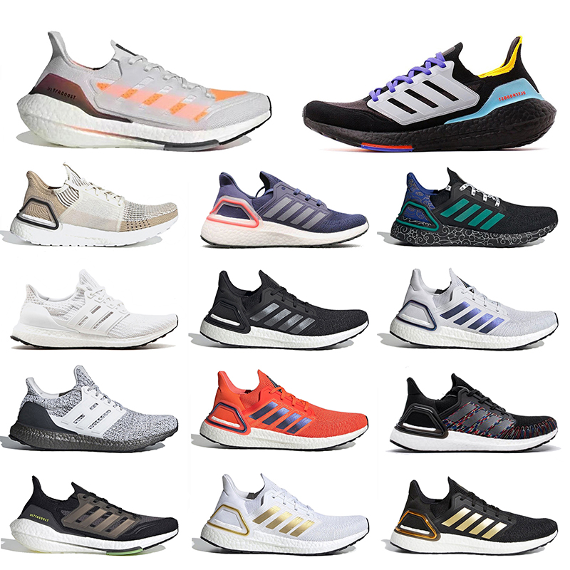 

2022 New Mens Running Shoes Women Ultraboost Ultra6.0 Sneakers Pulse Aqua Black White Red Khaki Blue Dash Grey Orange Oreo Denim Outdoor Sports Trainers Walking 36-45, C16 core black 36-45