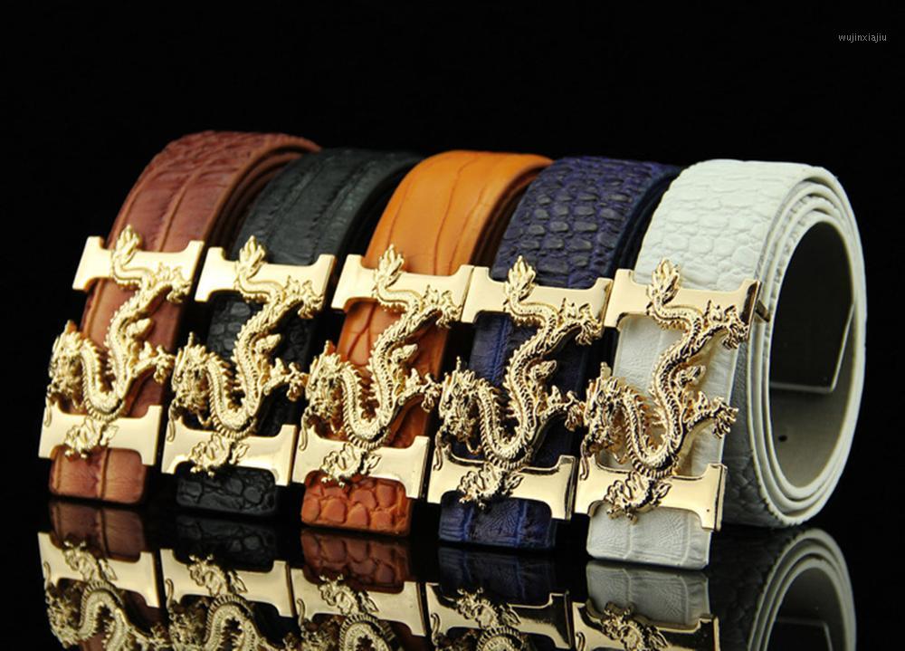 

Belts Men's Belt Business Crocodile Pattern Smooth Buckle For Men Casual Faucet Denim Luxury Designer, White
