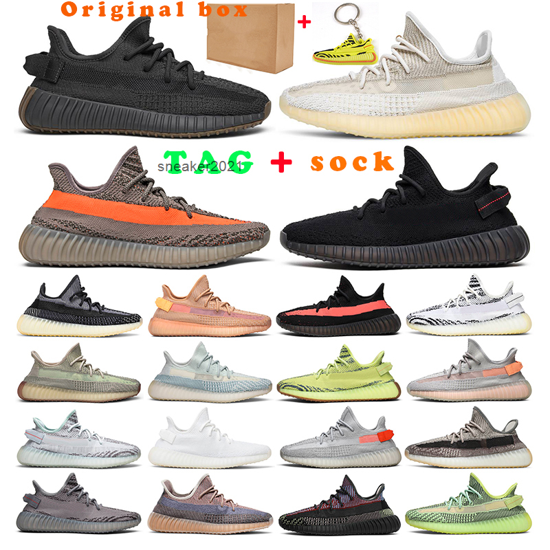 

2021 kanye men women running shoes trainers Carbon Cinder Cloud Cream White Zebra Static black Yecheil Reflective Beluga Natural fashion