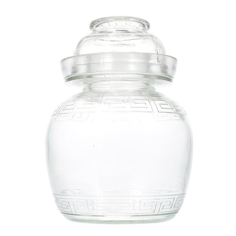 

Storage Bottles & Jars Clear Glass Kimchi Jar Pickling Container Cucumber Airtight