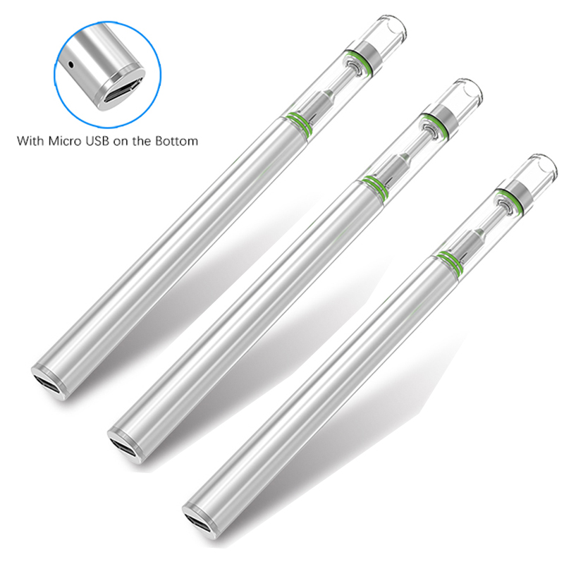 

Bub D1s Disposable Vape Pen 0.5ml Empty Vapes Pen Cartridges 310mAh Battery Ceramic Coil Glass Tanks Vaporizer Pens Bottom USB Port