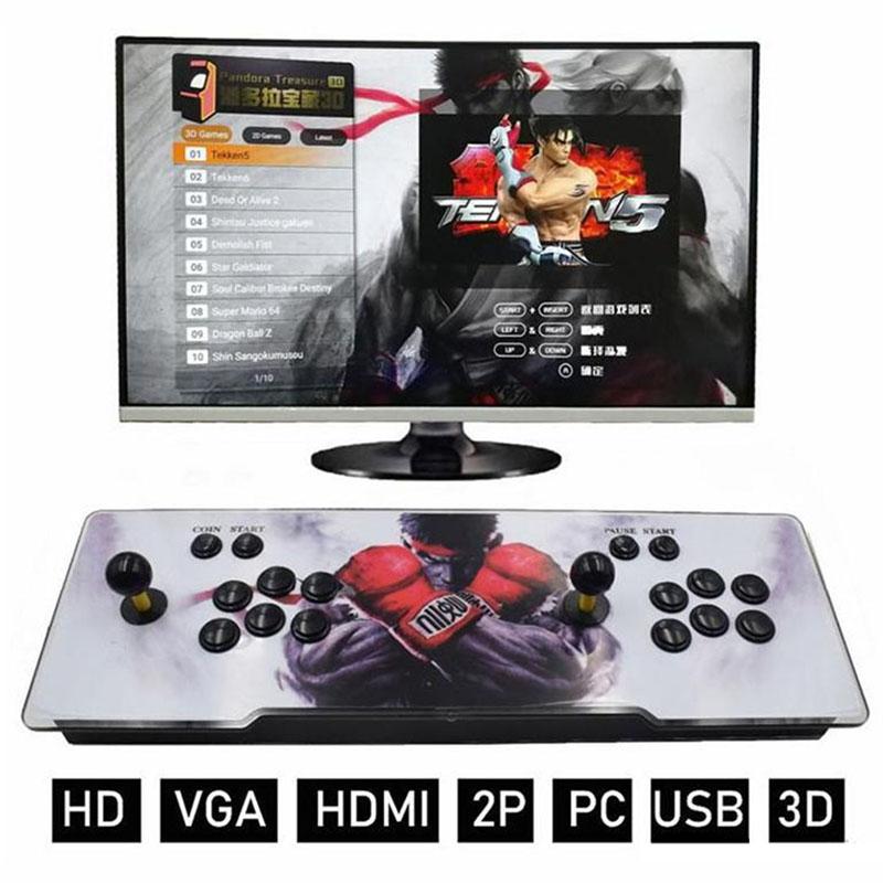 

Nostalgic host Home Game Pandora 3D Video Games Console Box Machine 1280*720P 32GB Double Arcade Joystick With Speaker HDMI VGA Output