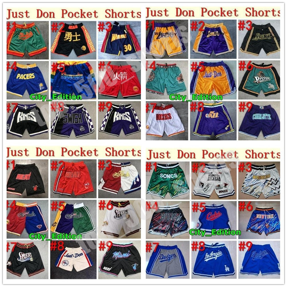 

Basketball Shorts Men NCAA North Carolina Tar Heels Just Mens Don Michigan Wolverines Black Mamba Lower Merion High School Pocket Pants