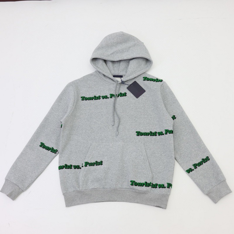 

21FW Autumn Winter Paris Tourist Vs Purist Tufting Hoodie Skateboard Toothbrush Embroidery Logo Hoody Unisex streetwear Hooded Sweatshirt, Black