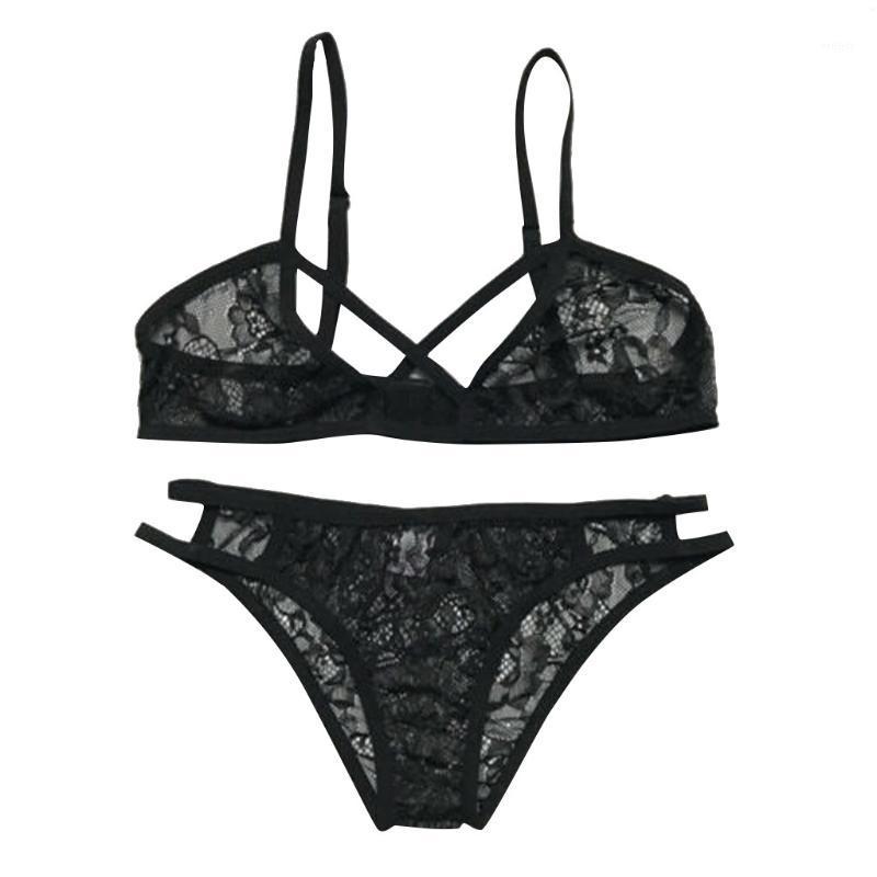 

Women Lingerie Lace Spandex Sexy Up Bra Panties Sleepwear Underwear Set Erotic Plus Size Babydoll Costume#A2 Bras Sets, As pic