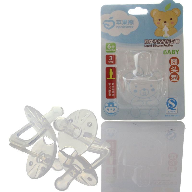 

mother and baby products apple bear round head liquid gel all silicone pacifier pacifier