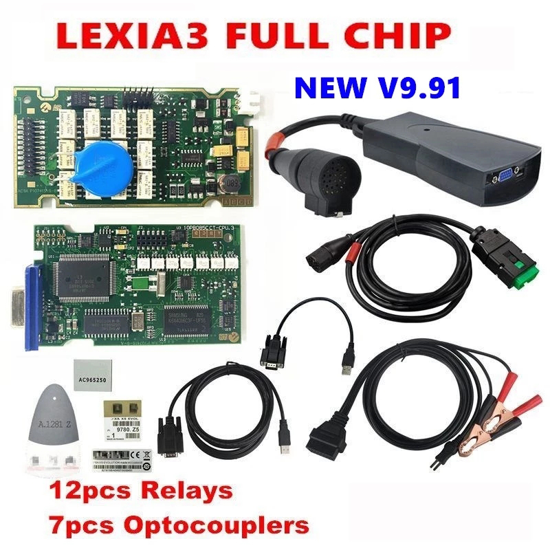 

PP2000 Lexia3 Tool With Serial 921815C Firmware Golden PCB V9.91 Lexia 3 Diagbox V7.83 V8.55 Diagnostic Full Chips