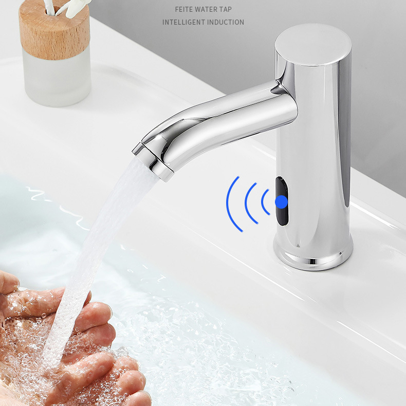 

Touchless Faucet Bathroom Smart Infrared Sensor Tap Basin Sink Black Modern Automatic Washbasin Taps Faucets