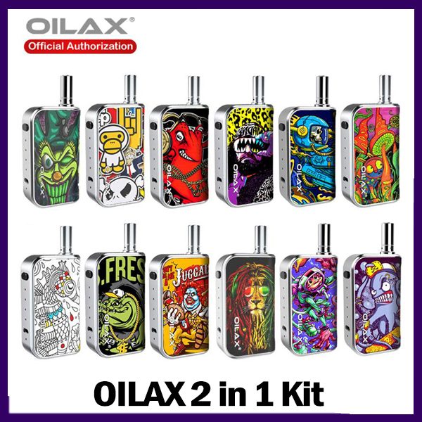 

100% Authentic Oilax Cito Pro starter kits vv Battery Vape Pen Vaporizer 2 in 1 For thick oil wax Electronic Cigarette 400mAh Preheat, Mix colors